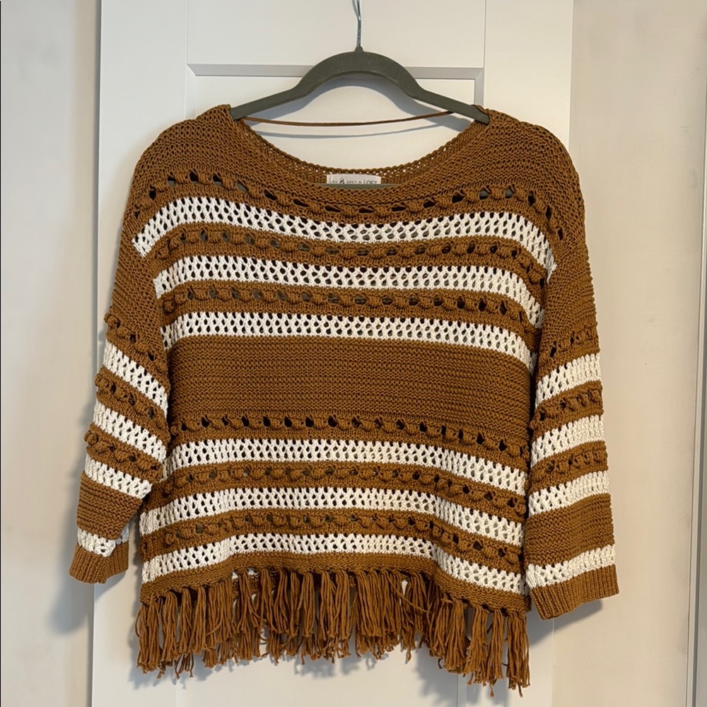 Lou & Grey Cropped Crochet Sweater